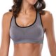 thumbnail image 5 of Sujetador deportivo MIRITY para mujer, espalda cruzada, alto impacto, negro y gris, talla M, 5 of 6