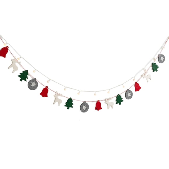 Feliz Navidad Tela Banner Banderines Boda Dibujos Animados Cortina Decoración Patrones DIY