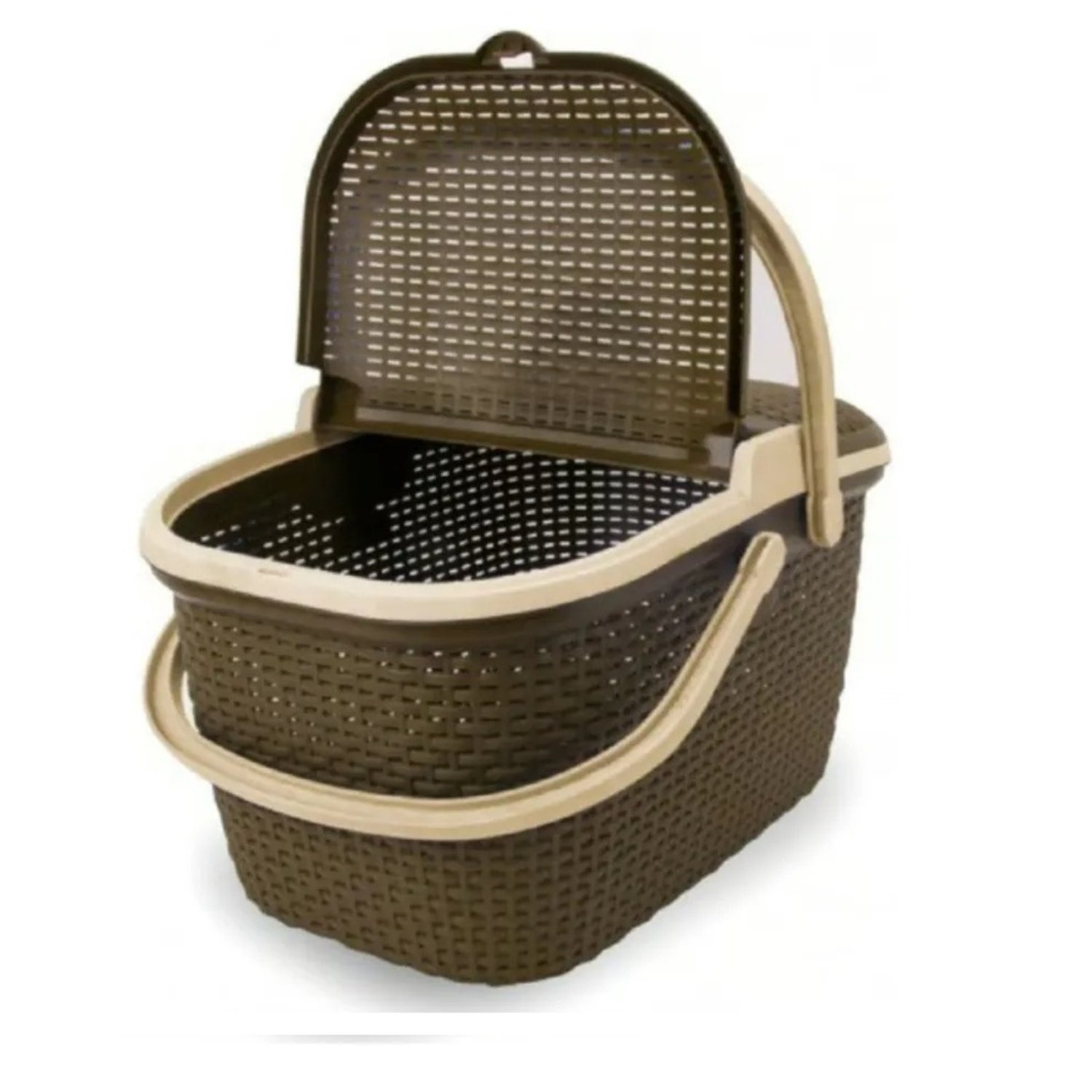 Reyplast - Canasta Tavarua Ratan / Marrón Almendra –