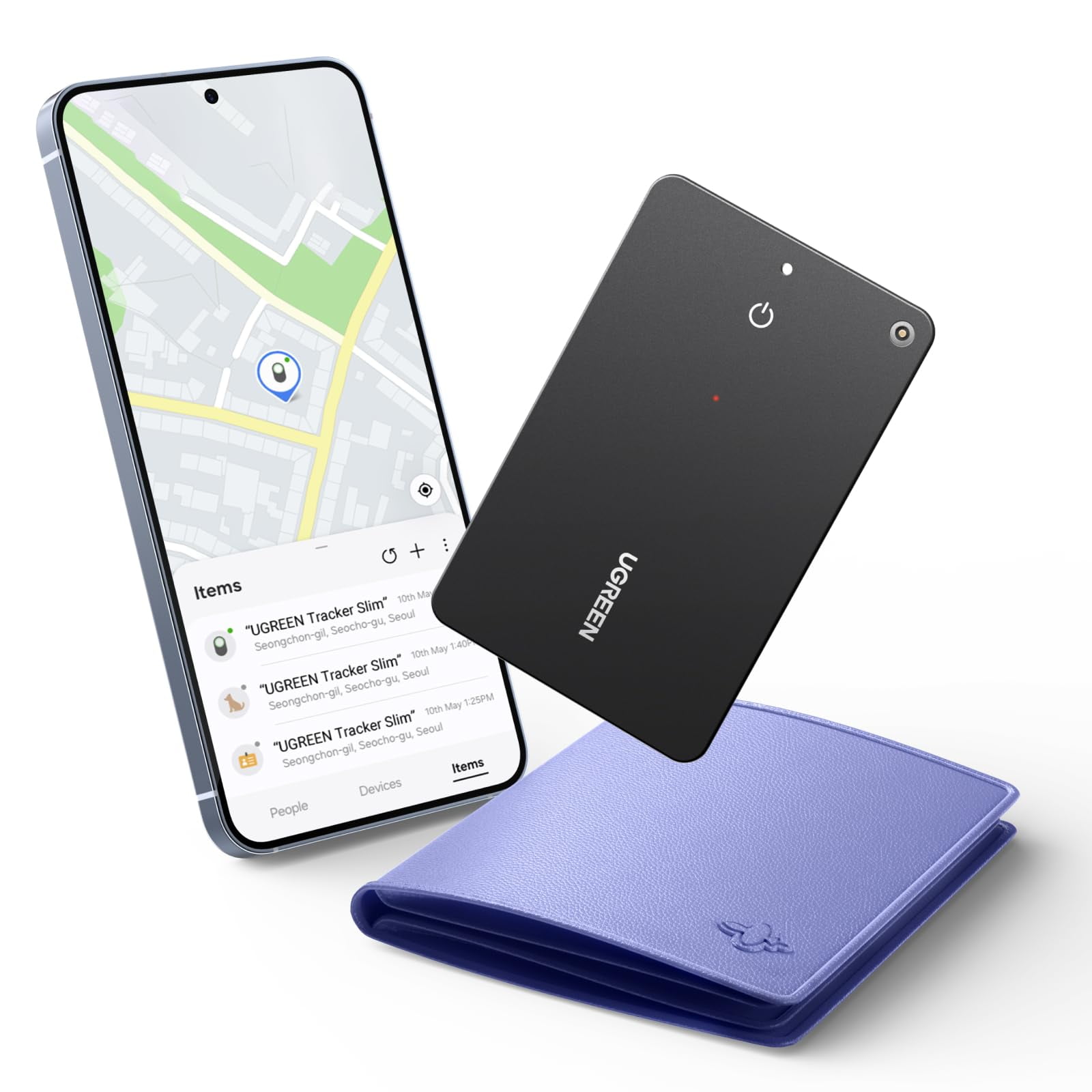 Tarjeta De Seguimiento Bluetooth Ugreen Finetrack Slim S, 1,7 Mm, Ip68