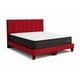 thumbnail image 3 of Cama 2 Plazas Completa  Rojo | Base Europea + Colchón Excellense Plus 25CM + Respaldo Tapizado, 3 of 8