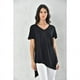 thumbnail image 3 of Polera Mujer Negro Manga Corta Corte Asimétrico Talla M, 3 of 3