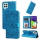 thumbnail image 1 of Funda tipo cartera FOXDOCK para Samsung Galaxy A22 4G , diseño girasol en relieve, cuero PU, cierre magnético, soporte y tarjetero, 1 of 5