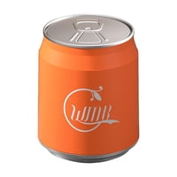 Magideal - Cola Can De Forma, Tipo De Prensa, Basura De Basura De Basura Redonda De Basura De Lavabo Con Contenedor De Basura De La Tapa De Prensa Para El Tocado Naranja