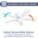 thumbnail image 4 of Ventilador de techo Prominence Home Benton 132 cm con luz LED, color blanco, 4 of 9