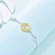 thumbnail image 4 of Pulsera Brazalete Plata Fina 925 Flor De Girasol Opalo Mujer plateado Talla única, 4 of 5