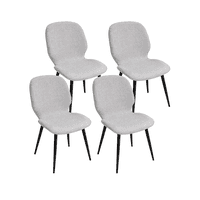 Habita2 Chile - Pack 4 Sillas De Comedor Con Tapiz Lino Gabriel - Gris