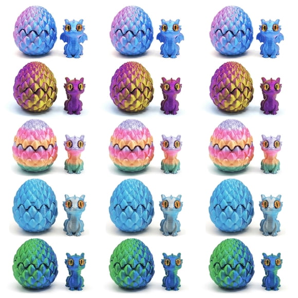 Mini Huevos De Dragón Impresos En 3d Paquete De 15 Juguetes Antiestrés