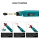thumbnail image 4 of Herramienta rotativa inalámbrica azul, juego de accesorios de 39 piezas, kit de herramienta rotativa eléctrica con carga USB y velocidad variable, adecuada para proyectos de manualidades., 4 of 7