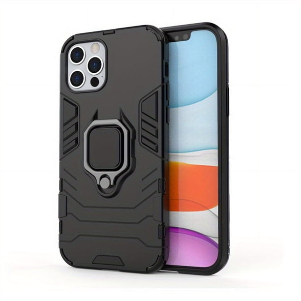 Shockproof Armor Case for iPhone: Protect Your Phone with Shockproof Coque Cover & Ring Holder Stand!