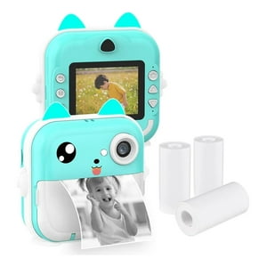 Genérica - Cámara Instantánea Para Niños Cámara Con Impresora Resolución De 24 Mp, Para Tomar Fotografías, Vídeos E Imprimir. + 3 Rollos De Papel Térmico