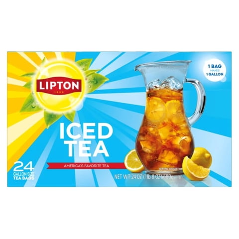 Bolsitas De Té Helado Sin Azúcar Tea Lipton, Sin Calorías, 24 Bolsas