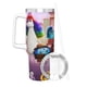 thumbnail image 3 of Producciones de Sueños Vaso aislado de acero inoxidable con asa, diseño temático, regalo para familia, amigos y fans; incluye pajita y encaja en el portavasos estándar, 40 oz, 3 of 6