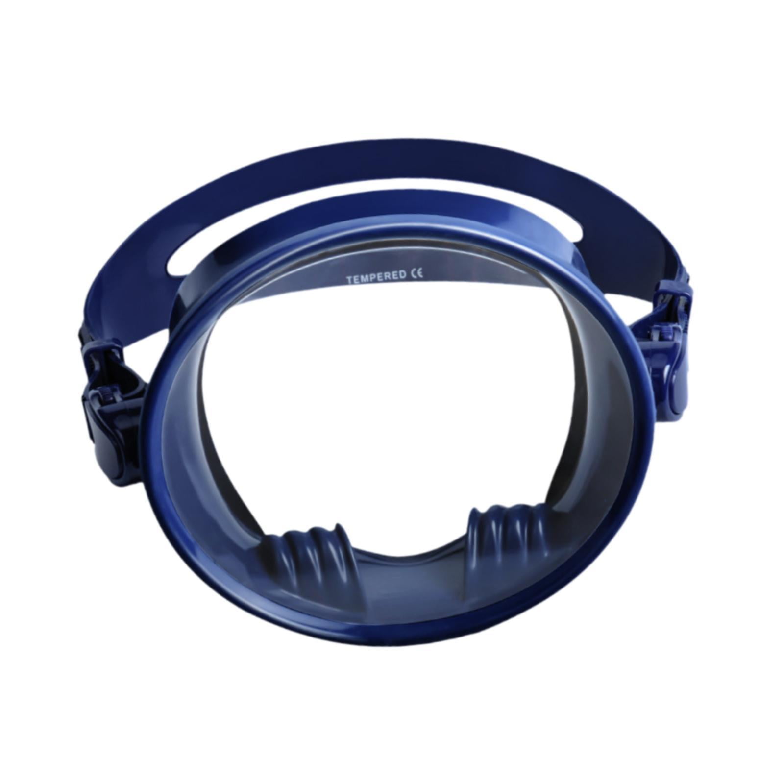 Magideal - Máscara De Buceo De Lente De Una Sola Máscara De Buceo Gafas De Máscara De Natación Anti Antiniebla Con Máscara De Fugas De Fugas De Mascarilla De Nat Azul Oscuro