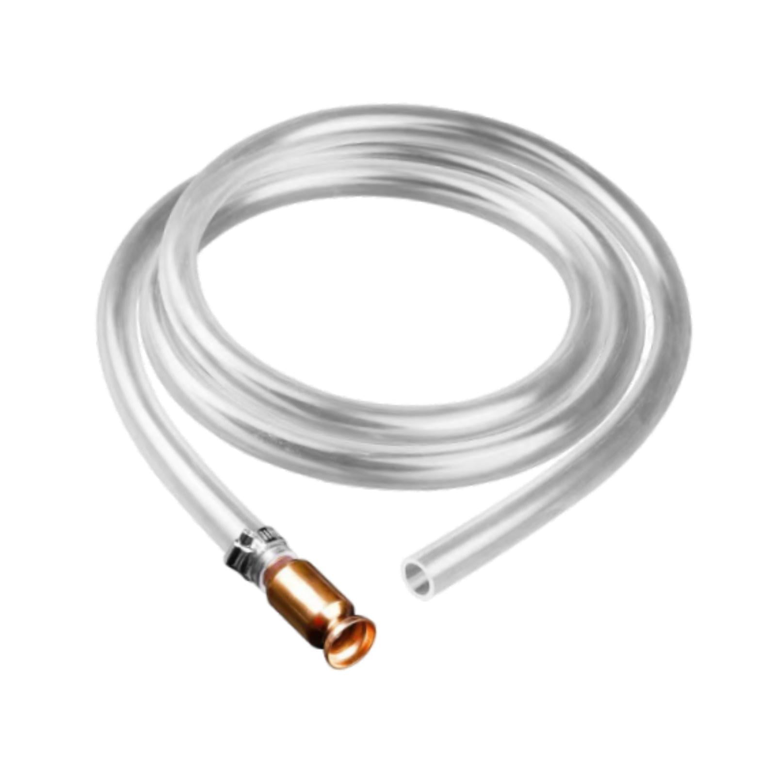 Magideal - Manguera De Sifón Autocebante Para Transferencia De Agua Líquida Transparente, Bomba Manual Para Combustibles, Válvula De 1/2" Para Combustibles, 5 Metros
