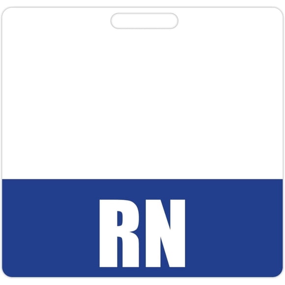 RN Badge Buddy azul horizontal de alta resistencia para residentes