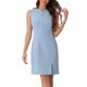 thumbnail image 1 of Vestidos Midi con Cremallera y Abertura para Mujer INSPIRE CHIC sin Mangas para Trabajo M Azul, 1 of 6