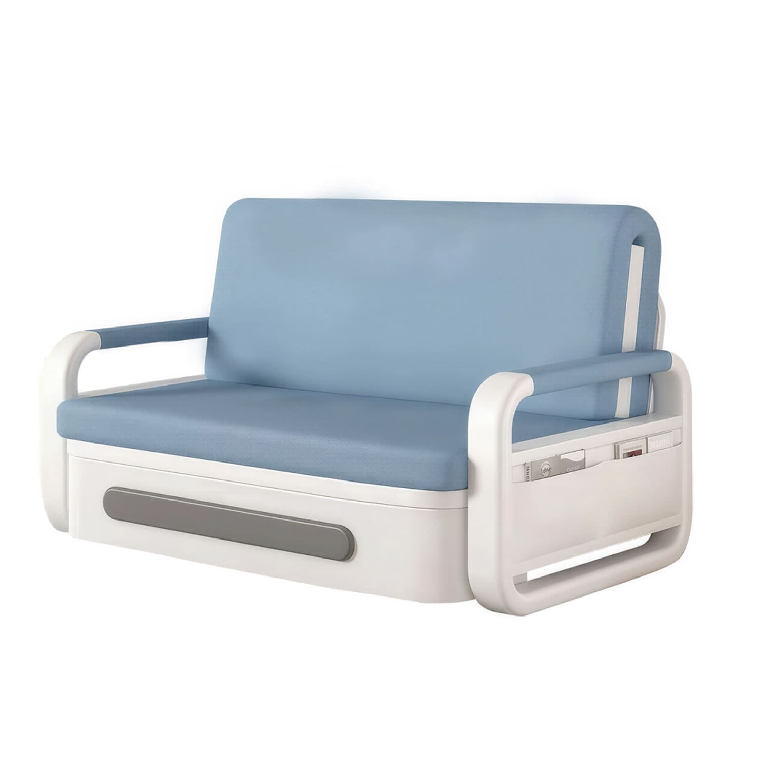 Mueble Market - Futón Steel Blanco Celeste