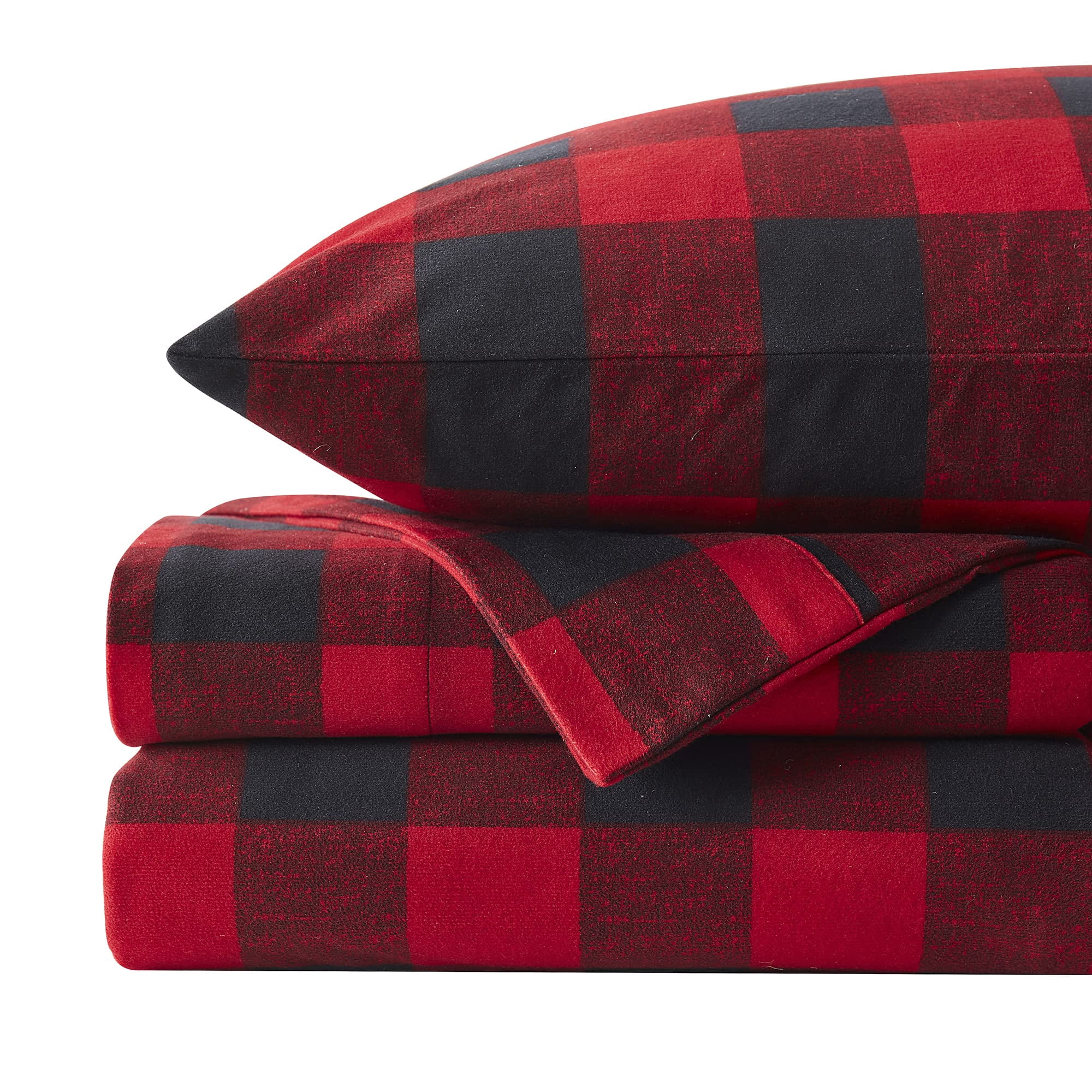 Sweet Home Collection - Sábanas De Franela, Colección Sweet Home, Buffalo Check Plaid