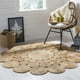 thumbnail image 3 of Alfombra Redonda De Yute Todo Circulos Color Natural, 3 of 9