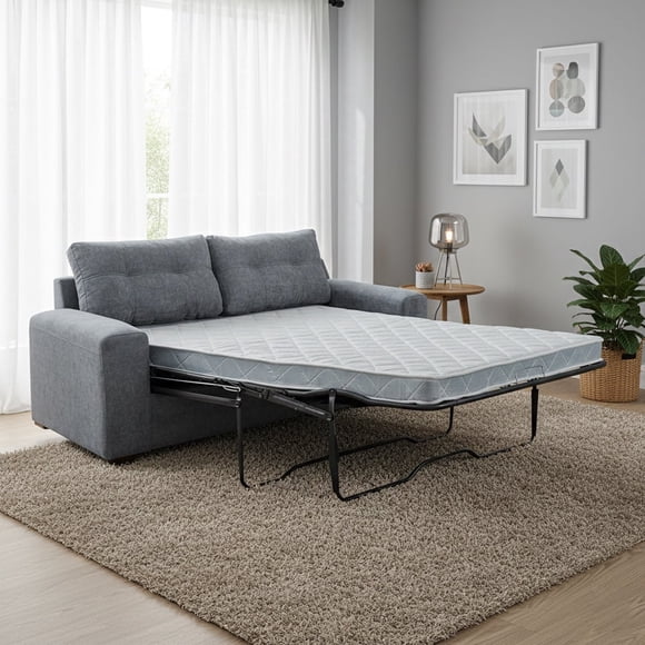 Sofá Cama 3 Cuerpos Mónaco Gris Medio