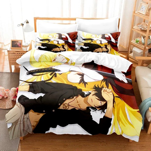 New Monogatari Series Bedding Set Araragi Koyomi Duvet Cover Full Adult Kids Quilt Cover Bed Sheets