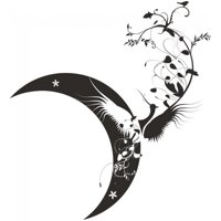 Rienda Libre Graphics - Decomural Floral Bird Moon Design Ws-18578