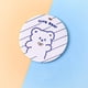 thumbnail image 1 of 1PCS Mini Mirror Cartoon Touch Up Makeup Cartoon Small Mirror Skin Care Tools Pu Handheld Small Round Mirror Health & Beauty, 1 of 3