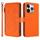thumbnail image 2 of Funda Cartera Mariposa para [iPhone 16 Pro Max] con Soporte y Cremallera Naranja, 2 of 6