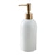 thumbnail image 5 of Botella de bomba de líquido manual portátil, 420 ml Recargable Dormitorio Baño Fregadero de cocina Dispensador de jabón vacío de cerámica para loción, , Blanco, 5 of 5
