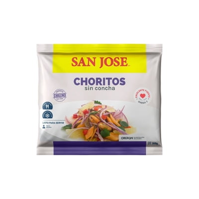 Choritos Cocidos Sin Concha Congelados 250 G San José