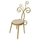 thumbnail image 2 of Silla En Miniatura Para Casa De Muñecas, Modelo De Mini Muebles 1/6 Para Accesorios De Escena DIY, Color Dorado, 2 of 3