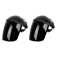 Magideal - Protector De Máscara Facial De Soldadura De 2 Piezas, Máscara Facial De Soldadura Transparente Ajustable Ligera Para Protección En El Lugar De Trabajo Negro