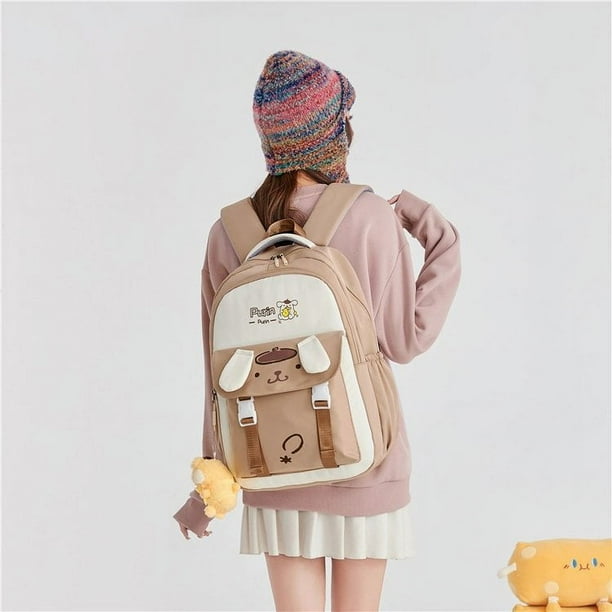 Sanrio Cartoon Kuromi Anime Backpack for Student 2024 New Simple Large-capacity Double-pocket Schoolbags Travel Birthday Gift