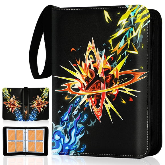 Carpeta para cartas HVECT de 4 bolsillos, capacidad para 400 cartas, impermeable