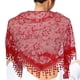 thumbnail image 1 of Elegant Women's Triangle Scarf with Tassel for Church, Weddings, and Bridal Events - Embroidered Lace Shawl with Bandana, 1 of 5