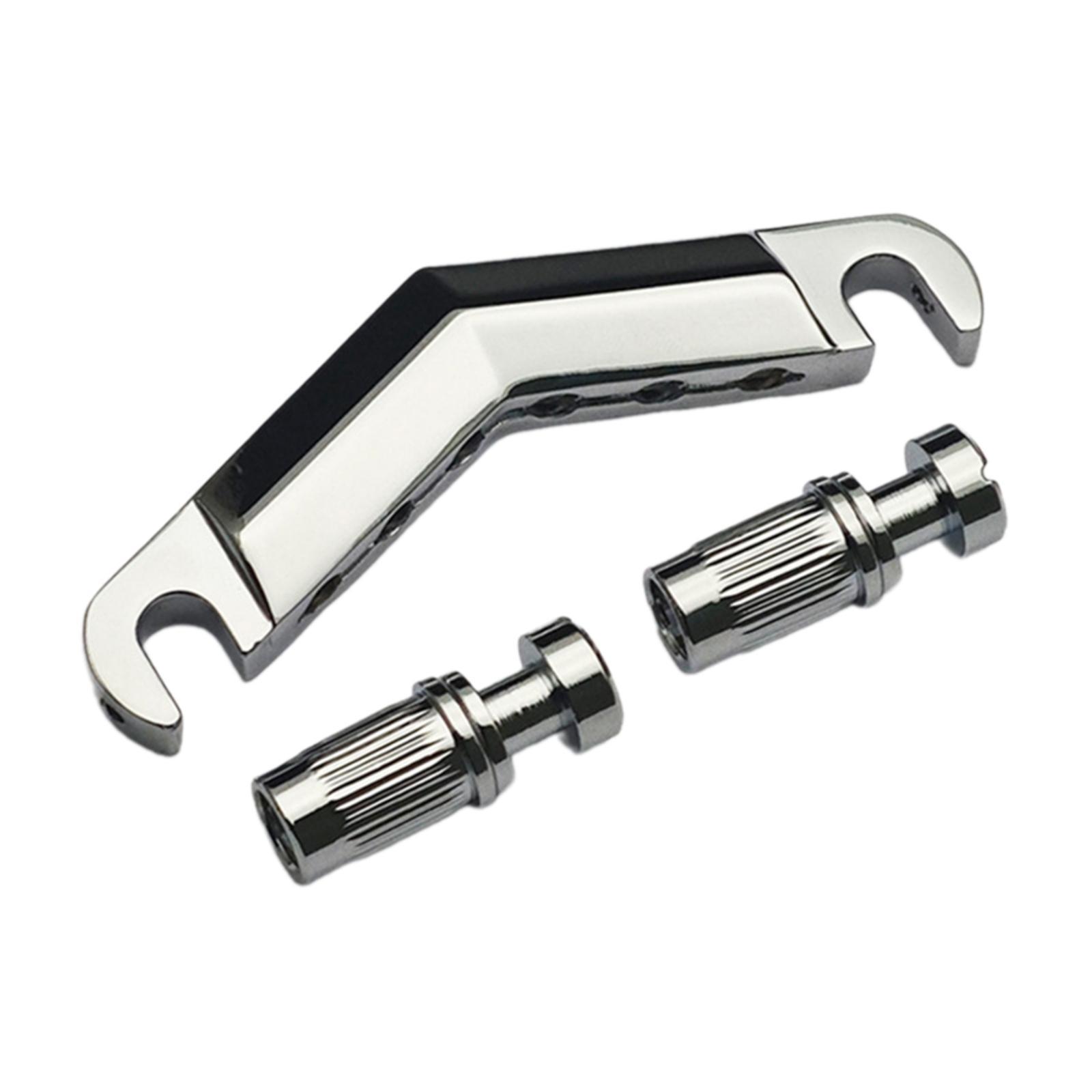 Magideal - Guitar Bridge V Shape Aleación De Zinc Resistente Fácil De Instalar Con Tornillos De Reemplazo Con Anclajes Y Pernos Para Una Guitarra De Seis Cuerdas