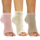 thumbnail image 1 of Calcetines sin punta Freetoes, 3 pares, color melocotón, crema y bronceado, 1 of 9