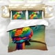 thumbnail image 5 of Loro Conjunto de sábanas temático, trío de piezas, cómodo y amigable con la piel, diseño único, regalo de decoración para el hogar para familiares, amigos y fans,135cm *200cm, 5 of 6