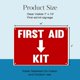 thumbnail image 2 of Señal de Primeros Auxilios Safety Supply Mart 18x25 cm Rojo/Blanco, 2 of 7