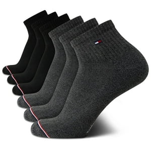 Pack De 6 Calcetines Tommy Hilfiger Para Hombre, Tallas 7 A 12, Color Negro