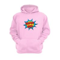 Genérico - Polerón Canguro Super Girl Rosa Talla S Unisex