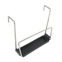 Magideal - Soporte Para Tapa De Cocción Lenta De Acero Inoxidable, Estante Para Tapas De Ollas, Fácil De Limpiar, Estante De Almacenamiento De Cocina Res Negro