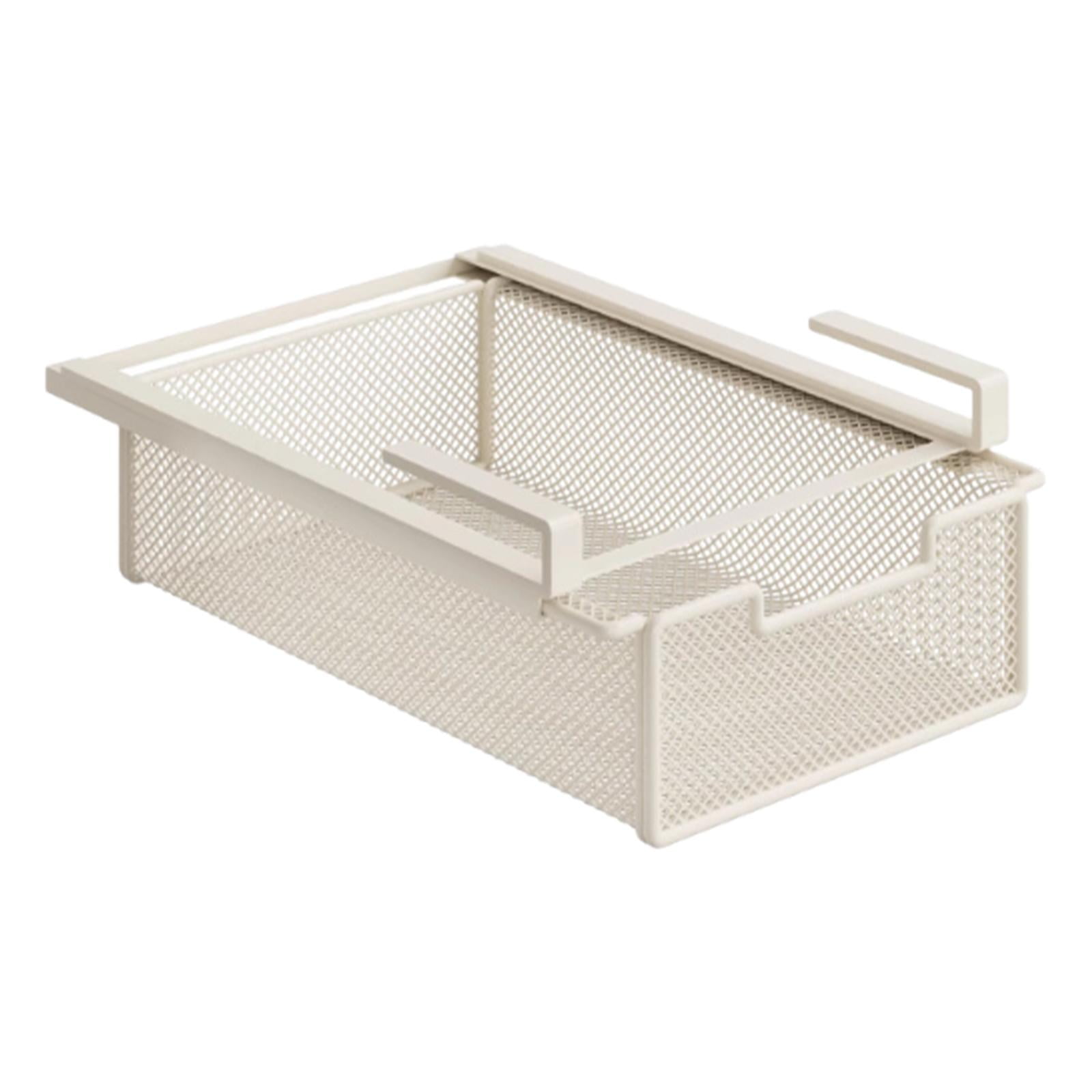 Magideal - Cesta De Alambre Para Debajo Del Estante, Cajón Para Armario, Organizador De Ropa Interior, Se Fija A La Estantería, Colgante Para Encimera De Cocina