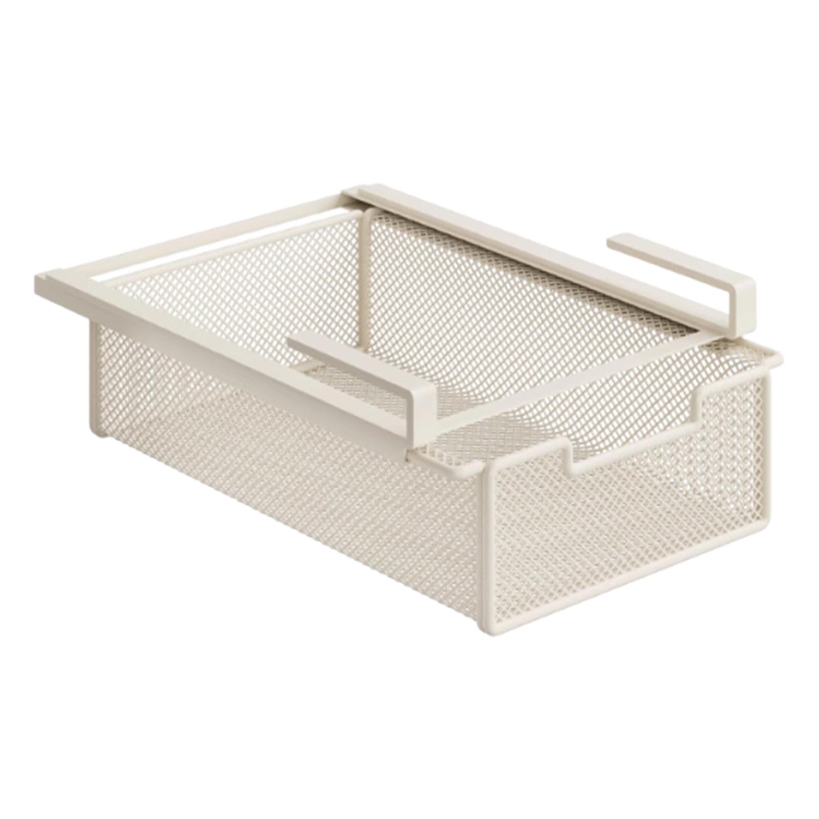 Magideal - Cesta De Alambre Para Debajo Del Estante, Cajón Para Armario, Organizador De Ropa Interior, Se Fija A La Estantería, Colgante Para Encimera De Cocina