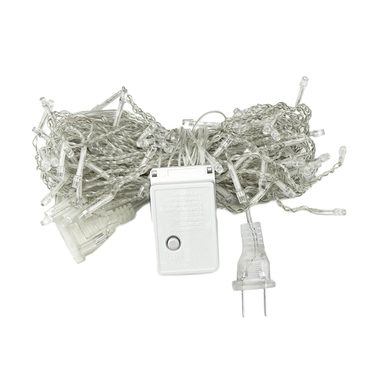 Ioensy - Luces De Cadena Led Luces De Navidad Enchufe Para Jardín Patio Festival Dormitorio Luz Blanca