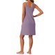 thumbnail image 3 of INSPIRE CHIC Vestido de Dormir de Modal Acanalado para Mujer con Doble Tirante Espagueti hasta la Rodilla para Descanso y Viaje XS Gris Púrpura, 3 of 6