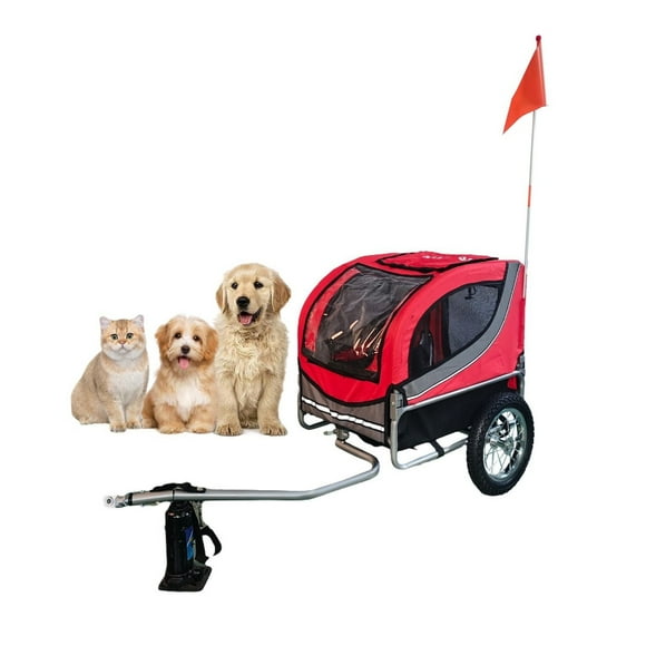 CARRO TRAILER PARA MASCOTA ROJO