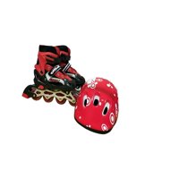 Genérico - Patin Lineal Con Luces Y Kit Talla M 35 38 Rojo