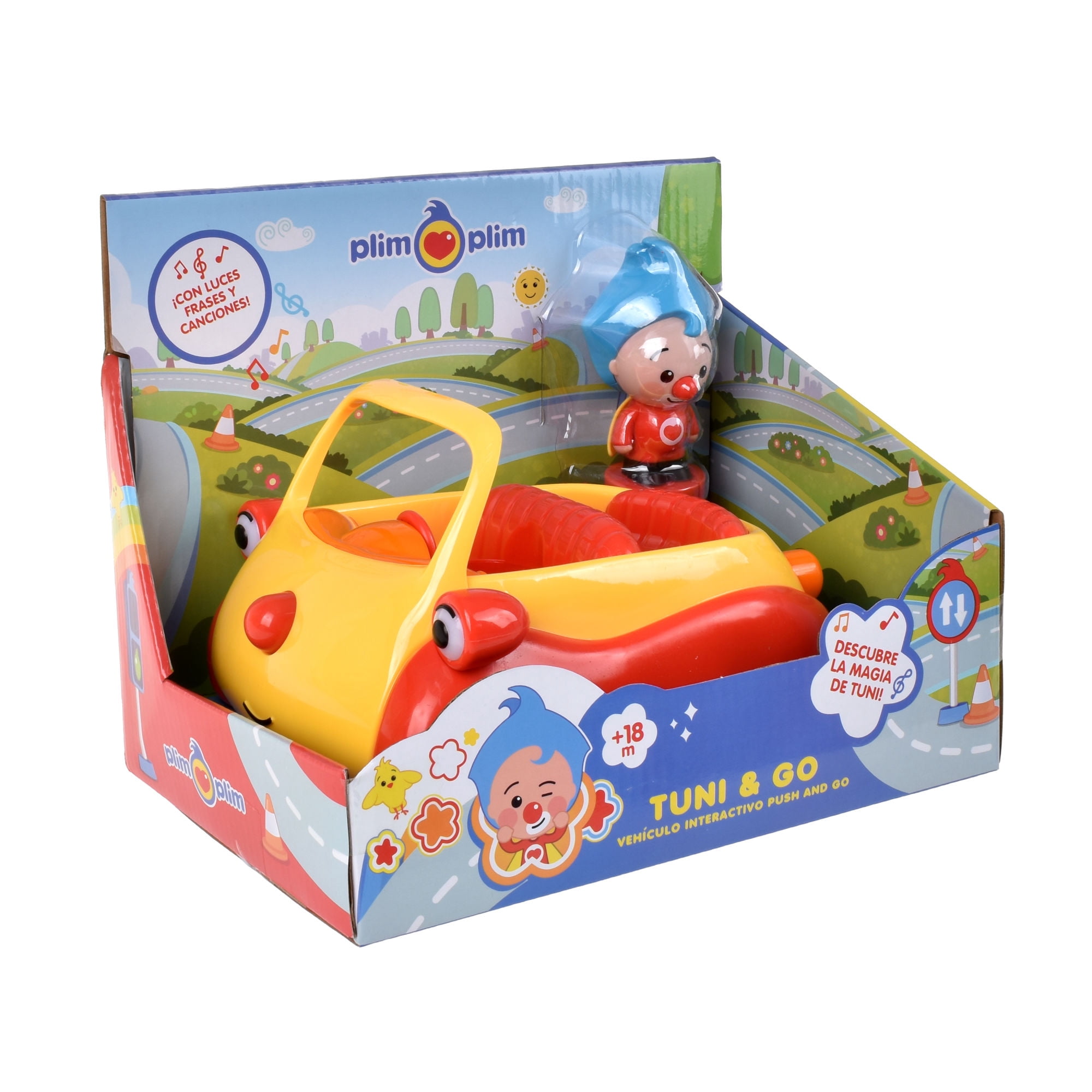 Vehiculo Push And Go Con Figura Y Musica Plim Plim